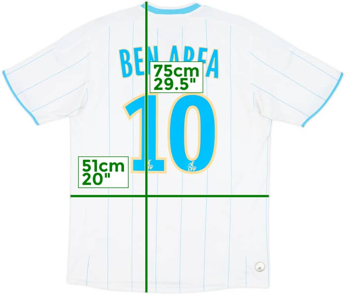 2009-10 Olympique Marseille Home Shirt Ben Arfa #10 - 7/10 - (XL.Boys)