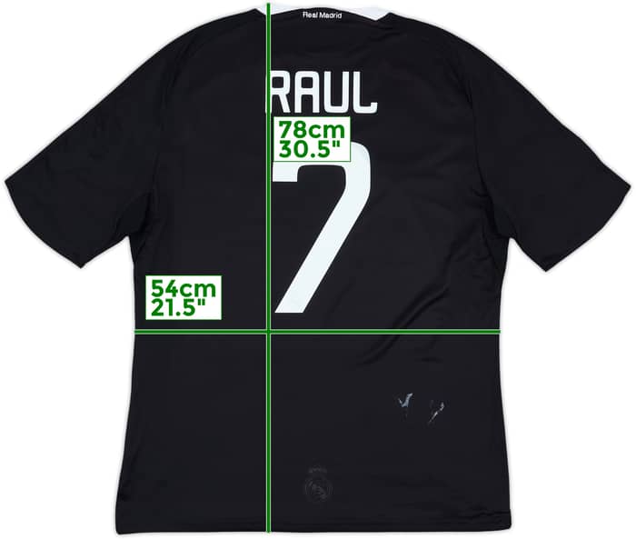 2008-09 Real Madrid CL Third Shirt Raul #7 - 6/10 - (L)