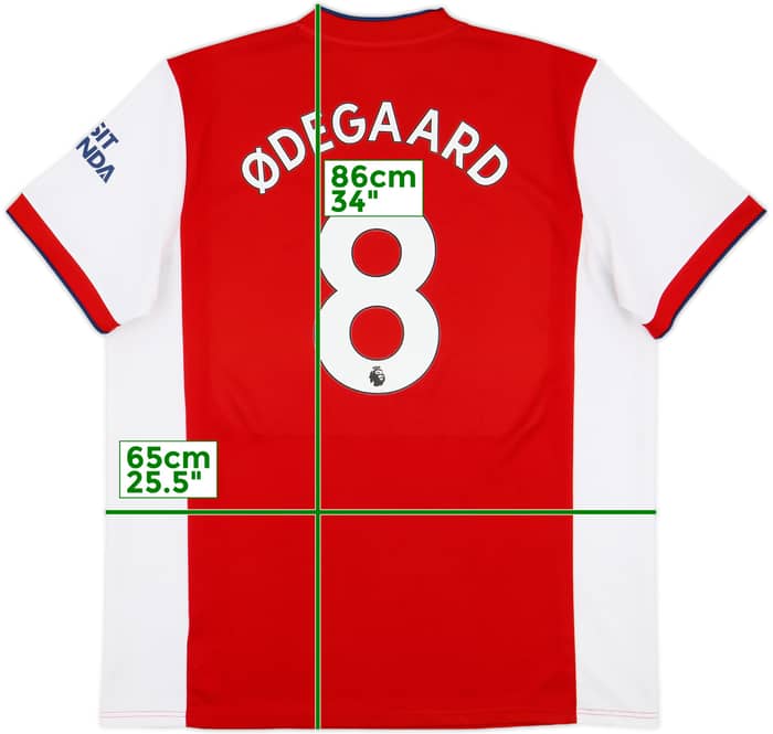 2021-22 Arsenal Home Shirt Odegaard #8 - 10/10 - (XXL)