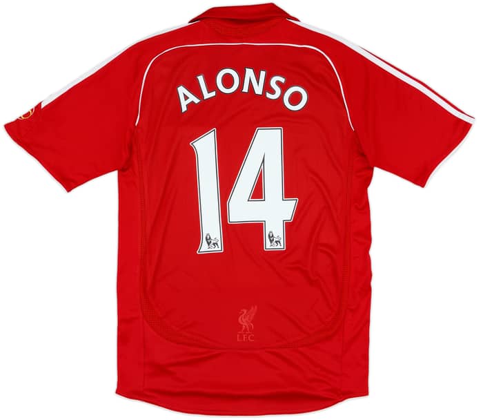 2006-08 Liverpool Home Shirt Alonso #14 - 8/10 - (S)