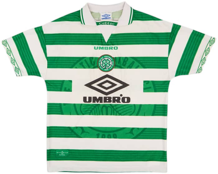 1997-99 Celtic Home Shirt Larsson #7 - 5/10 - (L)