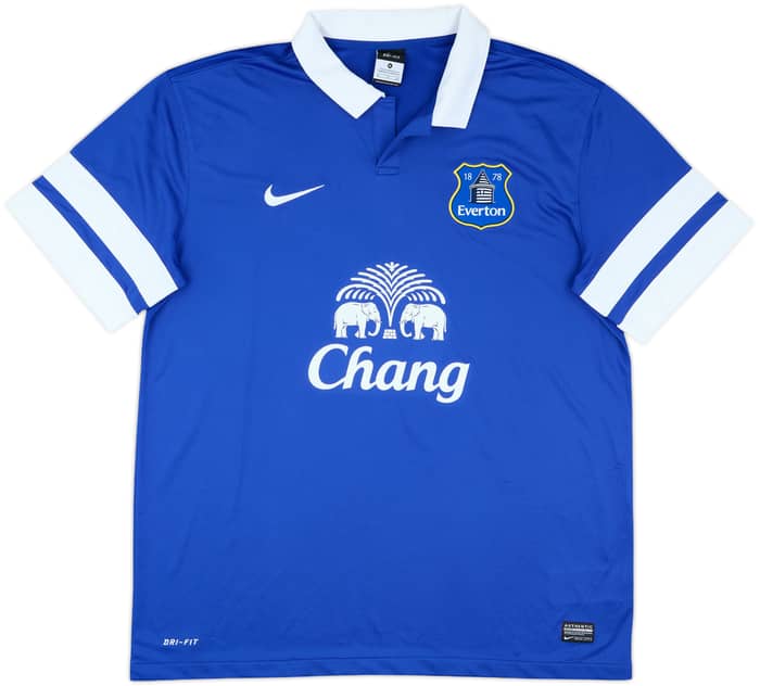 2013-14 Everton Home Shirt Baines #3 - 9/10 - (XL)