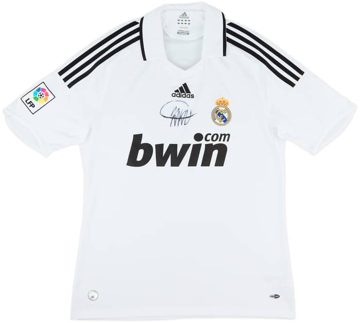 2008-09 Real Madrid Signed Home Shirt - 8/10 - (M)