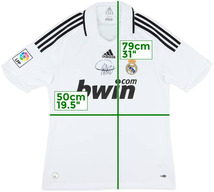 2008-09 Real Madrid Signed Home Shirt - 8/10 - (M)