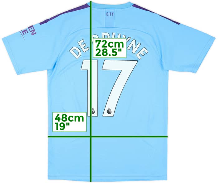 2019-20 Manchester City Home Shirt De Bruyne #17 - 9/10 - (M)