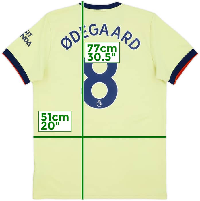 2021-22 Arsenal Away Shirt Odegaard #8 - 7/10 - (L)