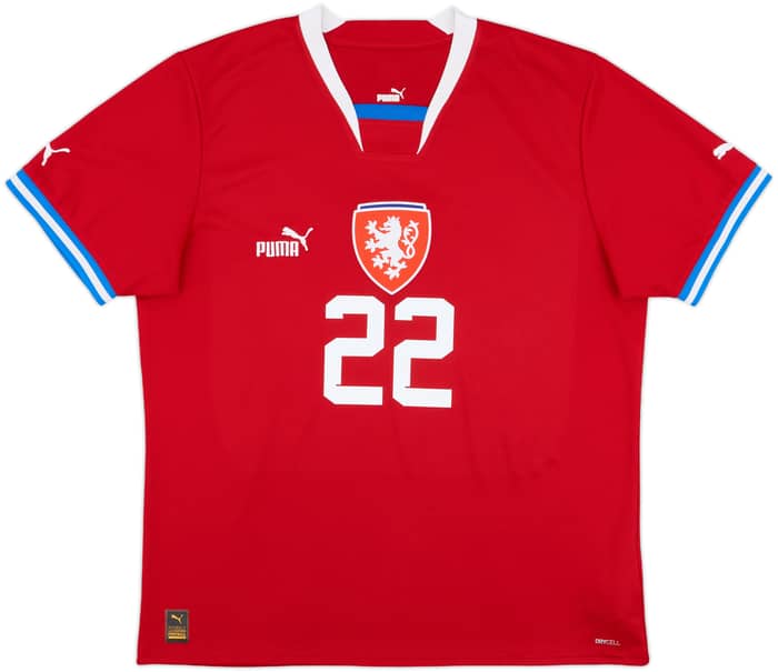 2022-24 Czech Republic Home Shirt Soucek #22 - 9/10 - (L)