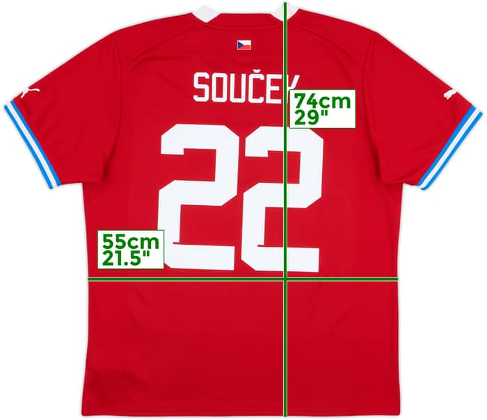 2022-24 Czech Republic Home Shirt Soucek #22 - 9/10 - (L)