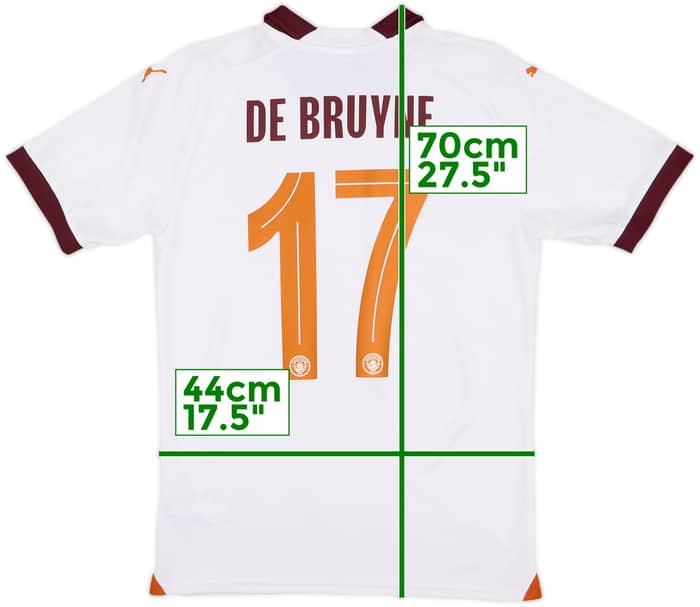 2023-24 Manchester City Away Shirt De Bruyne #17 - 8/10 - (S)