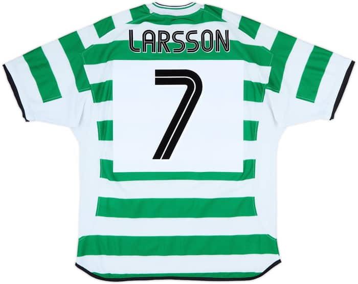 2001-03 Celtic Home Shirt Larsson #7 - 6/10 - (XL)