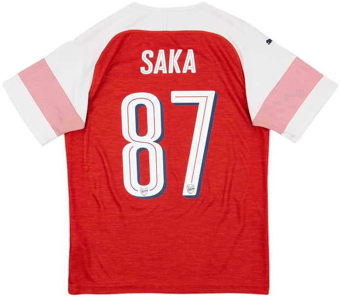 2018-19 Arsenal Home Shirt Saka #87 - 7/10 - (M)