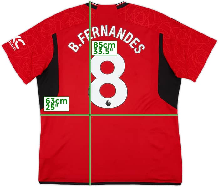 2023-24 Manchester United Home Shirt B.Fernandes #8 - 5/10 - (XXL)