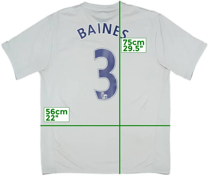 2011-12 Everton Third Shirt Baines #3 - 8/10 - (L)