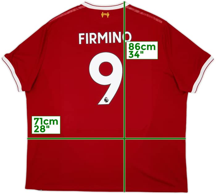 2017-18 Liverpool 125 Years Home Shirt Firmino #9 - 7/10 - (3XL)