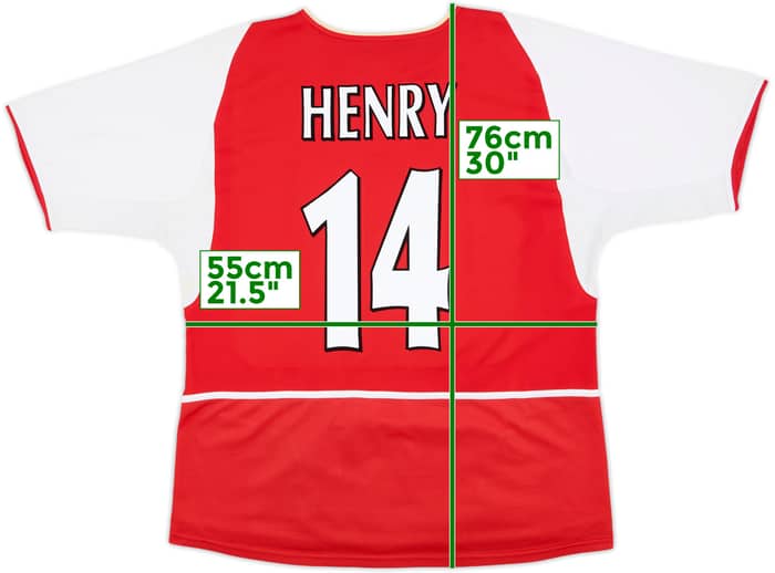 2002-04 Arsenal Home Shirt Henry #14 - 7/10 - (XL)