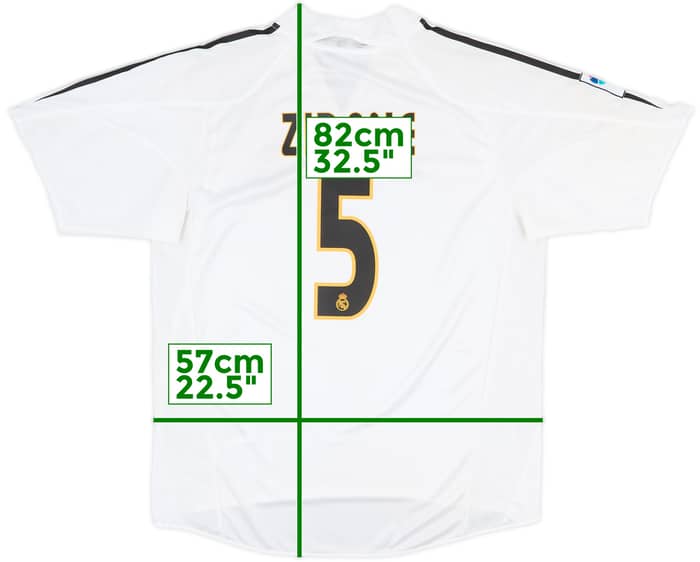 2004-05 Real Madrid Home Shirt Zidane #5 - 10/10 - (L)