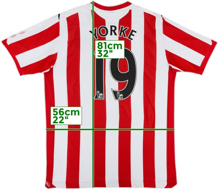 2008-09 Sunderland Home Shirt Yorke #19 - 7/10 - (XL)
