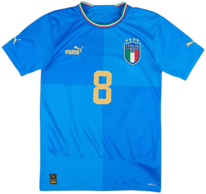 2022-23 Italy Home Shirt Jorginho #8 - 9/10 - (XS)