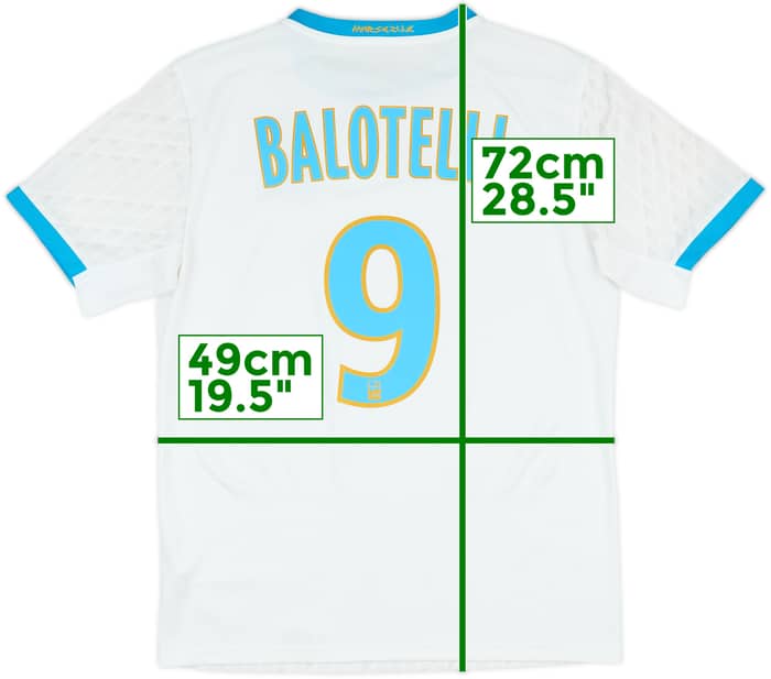 2020-21 Olympique Marseille Home Shirt Balotelli #9 - 10/10 - (M)