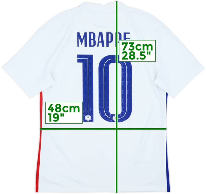 2020-21 France Away Shirt Mbappe #10 - 8/10 - (M)