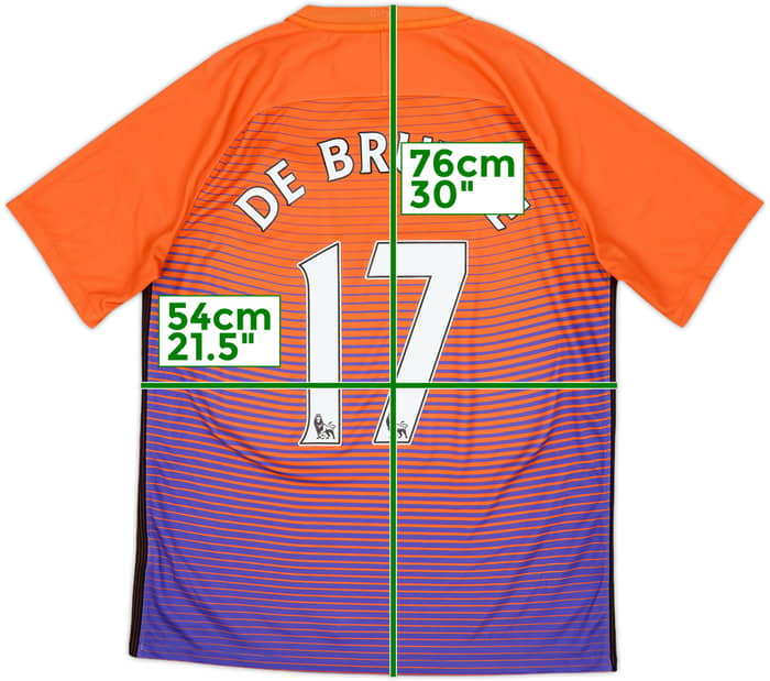 2016-17 Manchester City Third Shirt De Bruyne #17 - 9/10 - (L)