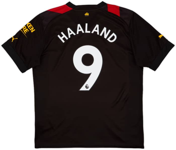 2022-23 Manchester City Away Shirt Haaland #9 - 9/10 - (L)