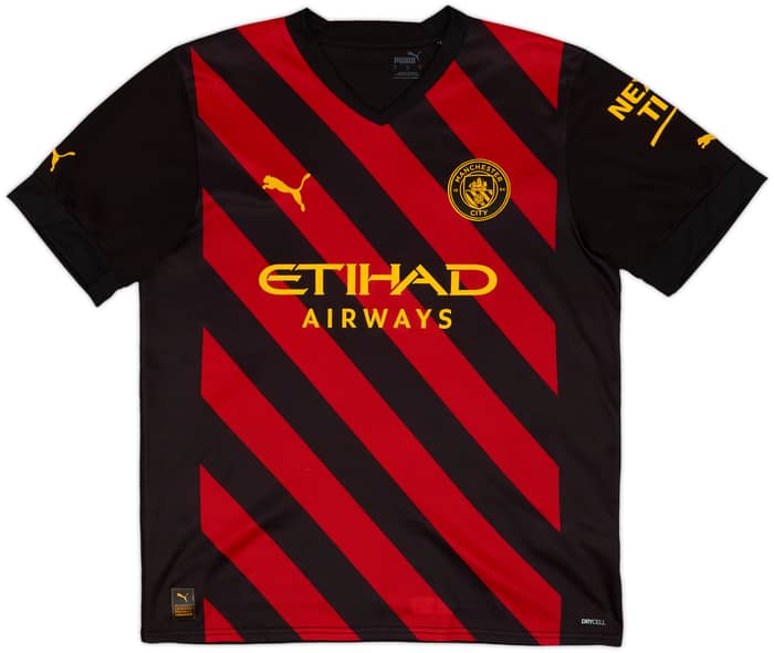 2022-23 Manchester City Away Shirt Haaland #9 - 9/10 - (L)