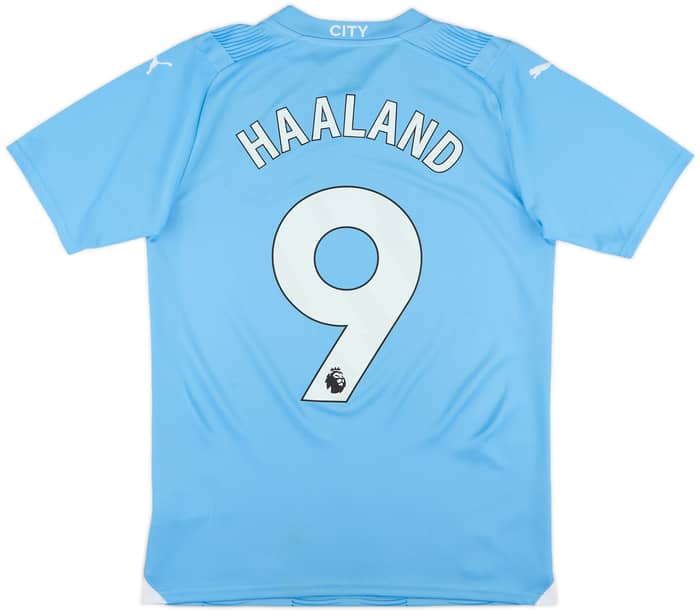 2023-24 Manchester City Home Shirt Haaland #9 - 10/10 - (S)