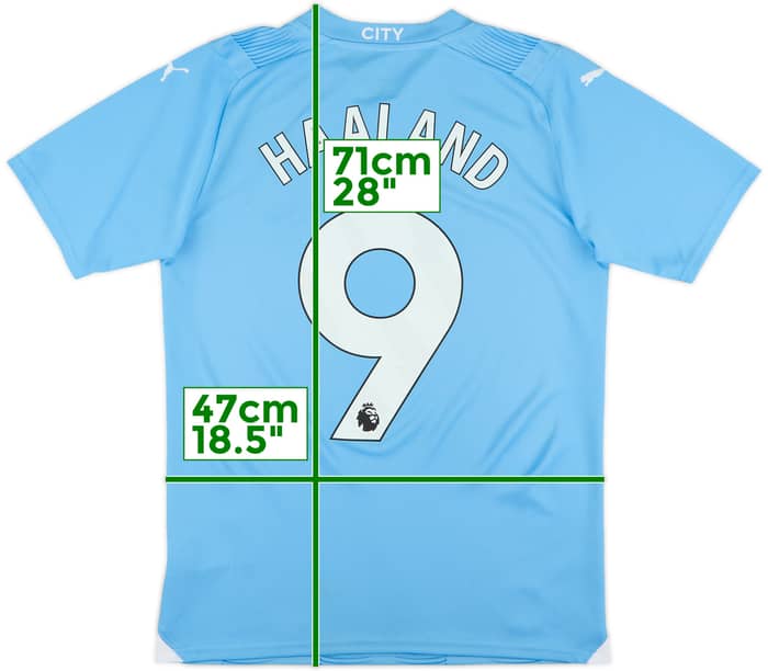 2023-24 Manchester City Home Shirt Haaland #9 - 10/10 - (S)