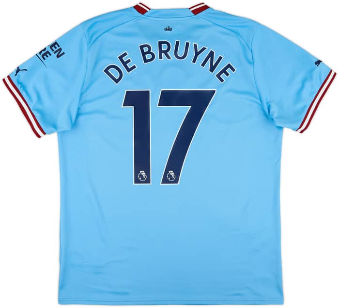 2022-23 Manchester City Home Shirt De Bruyne #17 - 8/10 - (L)