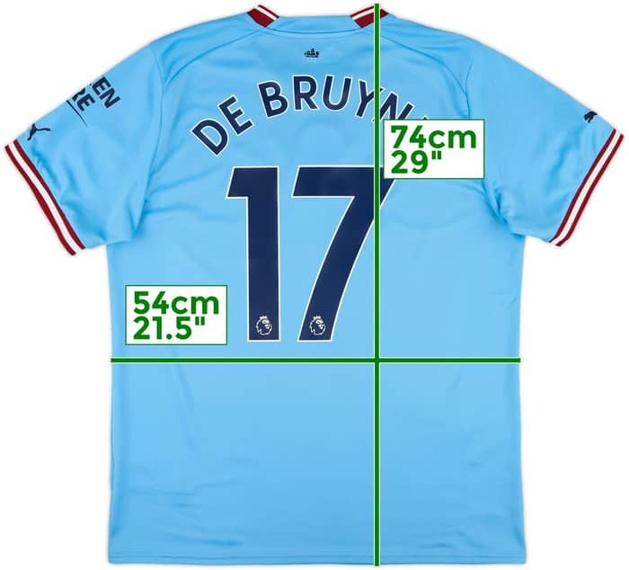 2022-23 Manchester City Home Shirt De Bruyne #17 - 8/10 - (L)