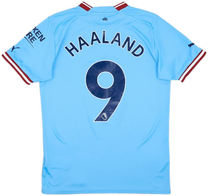 2022-23 Manchester City Home Shirt Haaland #9 - 8/10 - (S)