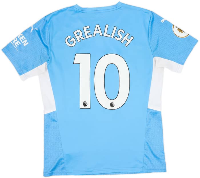 2021-22 Manchester City Home Shirt Grealish #10 - 8/10 - (M)
