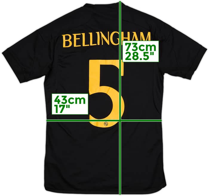 2023-24 Real Madrid Third Shirt Bellingham #5 - 7/10 - (S)