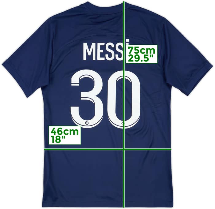 2022-23 Paris Saint-Germain Home Shirt Messi #30 - 10/10 - (S)
