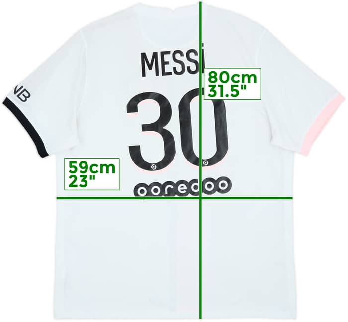 2021-22 Paris Saint-Germain Away Shirt Messi #30 - 6/10 - (XL)