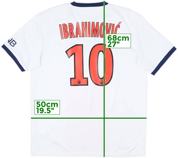 2013-14 Paris Saint-Germain Away Shirt Ibrahimovic #10 - 9/10 - (L)