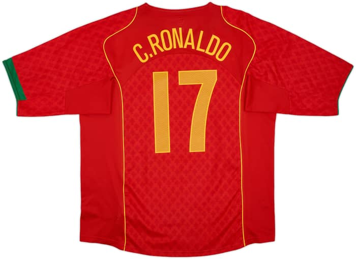 2004-06 Portugal Home Shirt C.Ronaldo #17 - 8/10 - (XL)