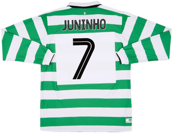 2004-05 Celtic Home L/S Shirt Juninho #7 - 9/10 - (L)