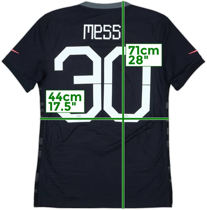 2021-22 Paris Saint-Germain Authentic Third Shirt Messi #30 - 10/10 - (S)