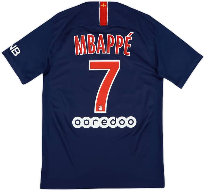 2018-19 Paris Saint-Germain Home Shirt Mbappe #7 - 9/10 - (S)