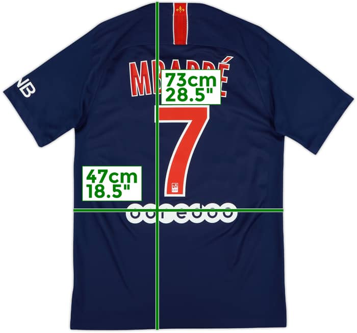 2018-19 Paris Saint-Germain Home Shirt Mbappe #7 - 9/10 - (S)