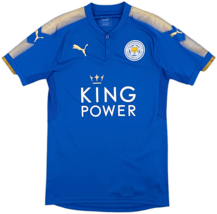 2017-18 Leicester Home Shirt Vardy #9 - 8/10 - (S)