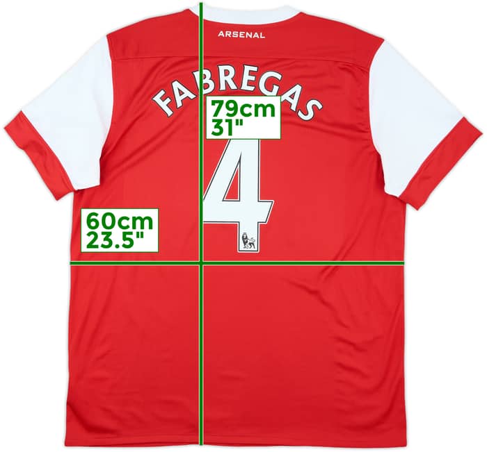 2010-11 Arsenal Home Shirt Fabregas #4 - 7/10 - (XL)