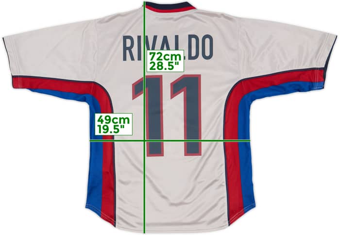 1998-01 Barcelona Away Shirt Rivaldo #11 - 9/10 - (S)