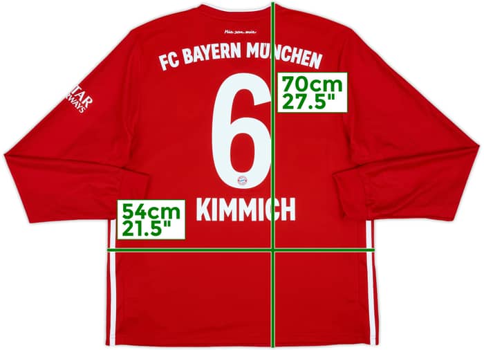2020-21 Bayern Munich Home L/S Shirt Kimmich #6 - 9/10 - (L)