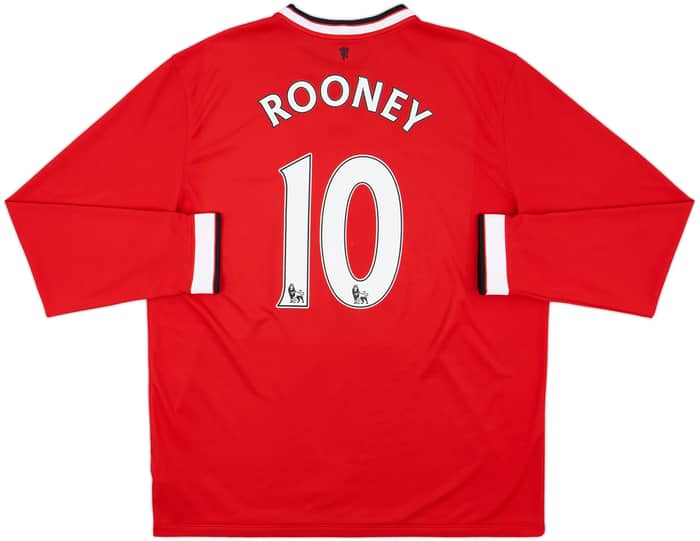 2014-15 Manchester United Home L/S Shirt Rooney #10 - 9/10 - (XL)