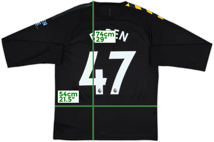 2019-20 Manchester City Away L/S Shirt Foden #47 - 9/10 - (L)