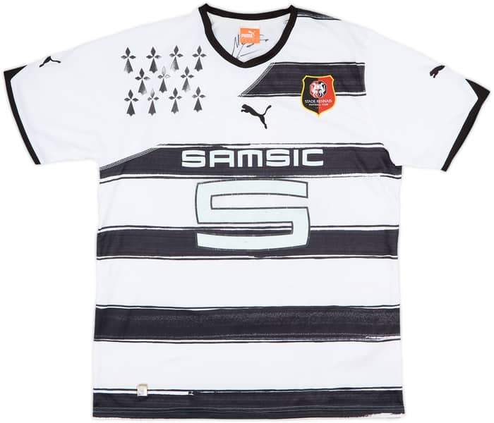 2010-11 Stade Rennais Signed Away Shirt Mangane #5 - 5/10 - (L)