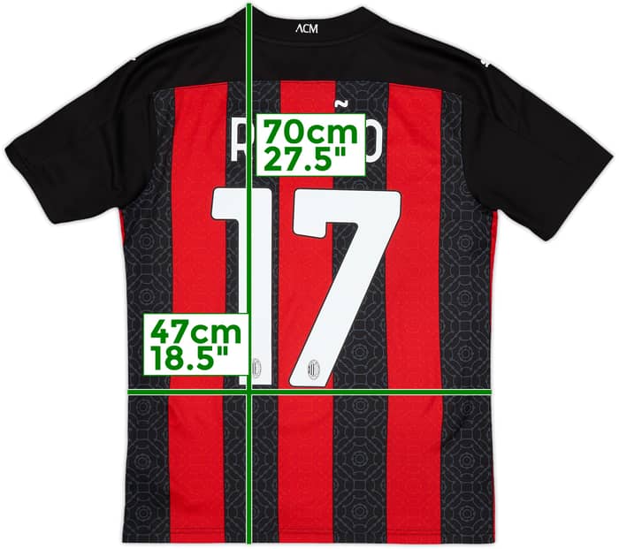 2020-21 AC Milan Home Shirt R.Leao #17 - 10/10 - (S)